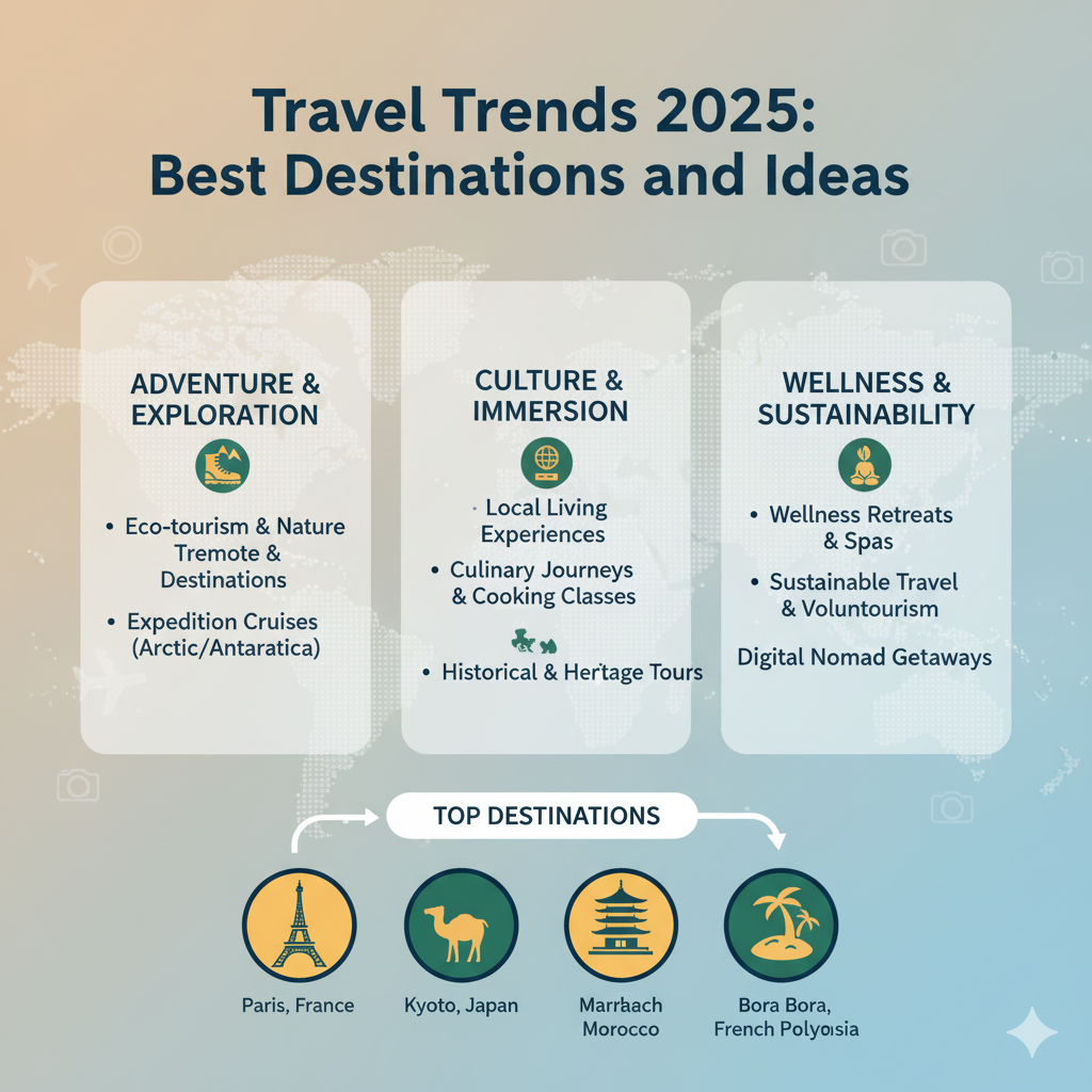 Travel Trends 2025: Best Destinations and Ideas